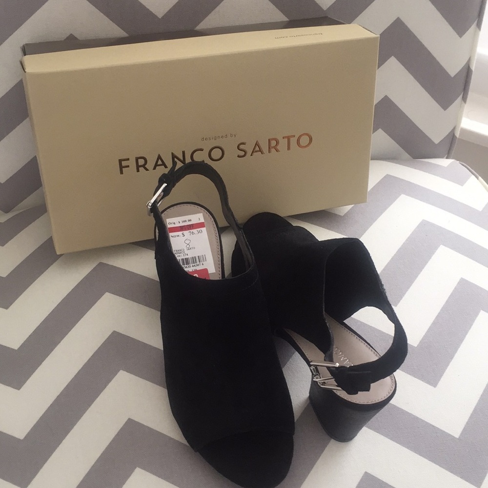 New Frank Sarto open toe sling back heels